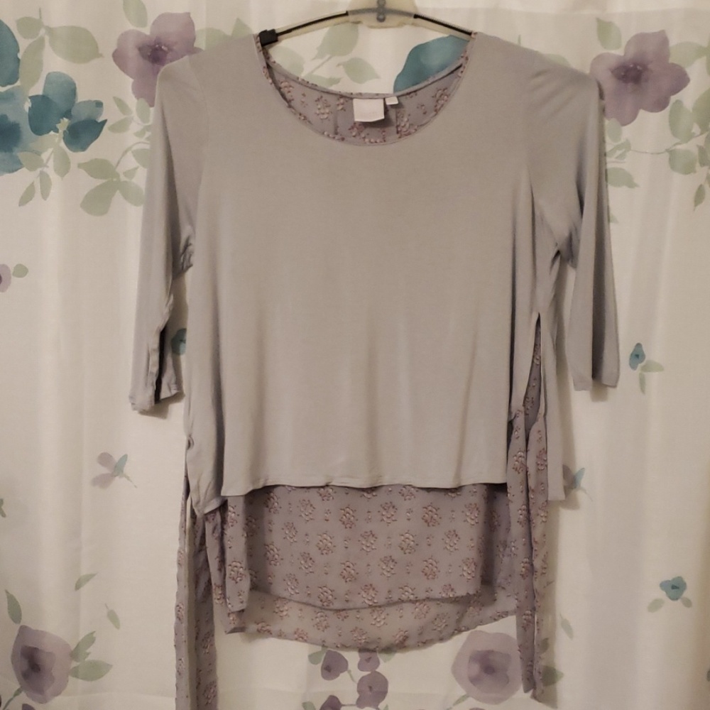 Lauren Conrad Mock Layer Side Tie Tunic